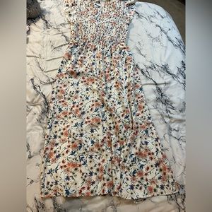 White floral dress